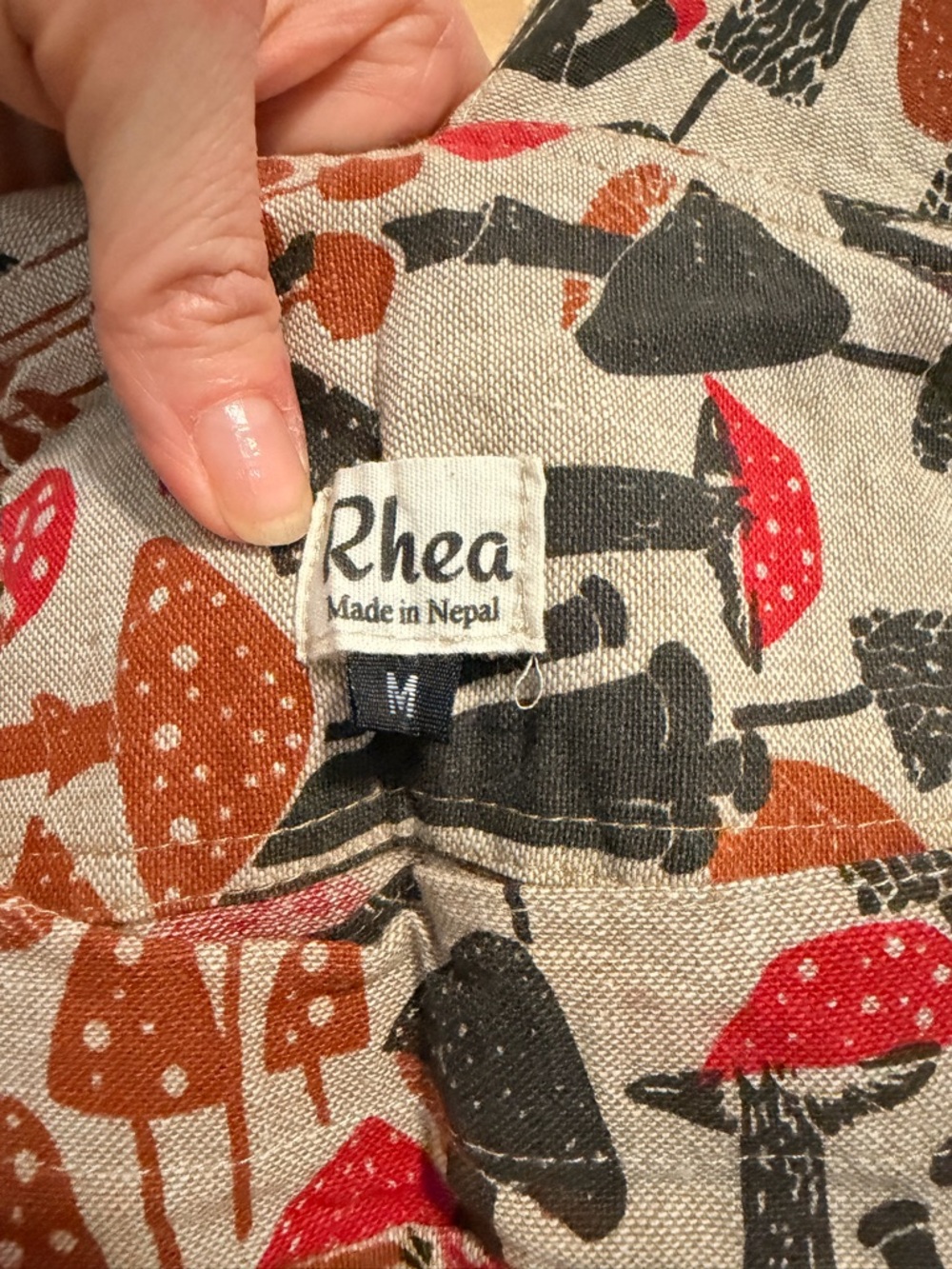 Mushroom Print Overalls - Festival Boho 🤩 NWT 100% Cotten - Picture 4 of 11
